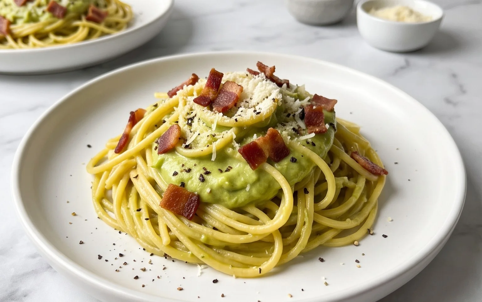 Avocado Carbonara: Cremig-grüner Twist des Klassikers