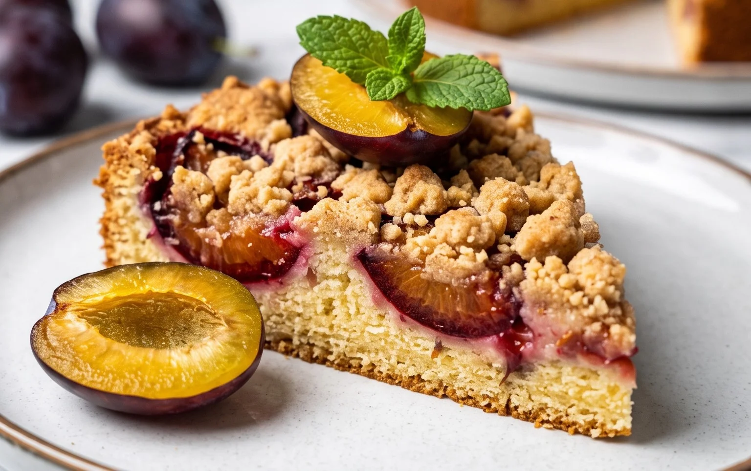 Pflaumenkuchen mit Butter-Zimt-Streuseln