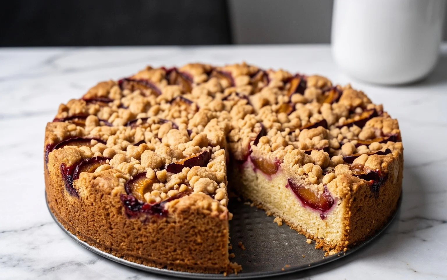 Pflaumenkuchen mit Butter-Zimt-Streuseln